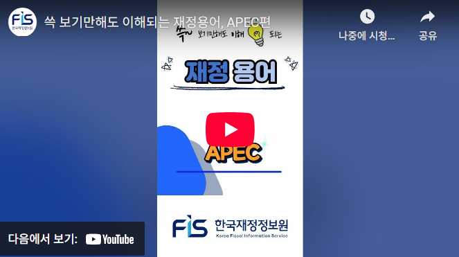 쓱 보기만해도 이해되는 재정용어, APEC편