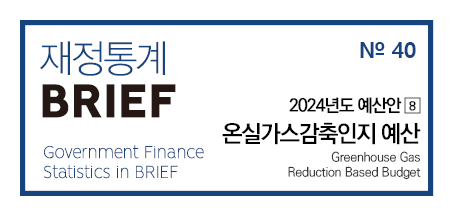 「2023년 재정통계 BRIEF」 No.40 2024년도 예산안 [8] 온실가스감축인지 예산